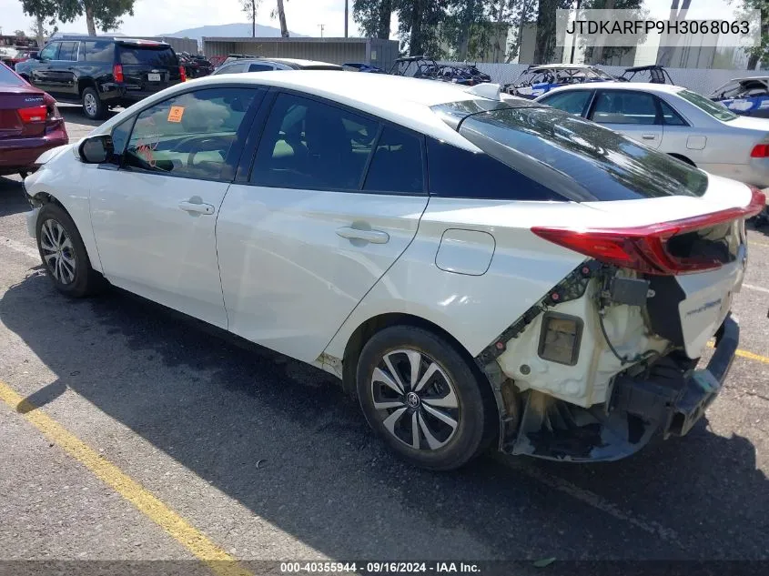 2017 Toyota Prius Prime Advanced VIN: JTDKARFP9H3068063 Lot: 40355944