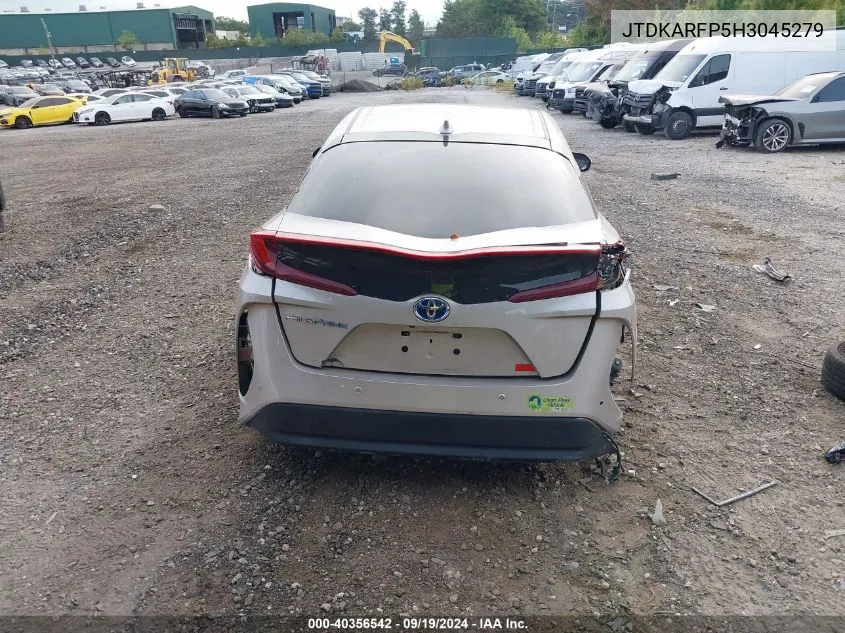 2017 Toyota Prius Prime Advanced VIN: JTDKARFP5H3045279 Lot: 40356542