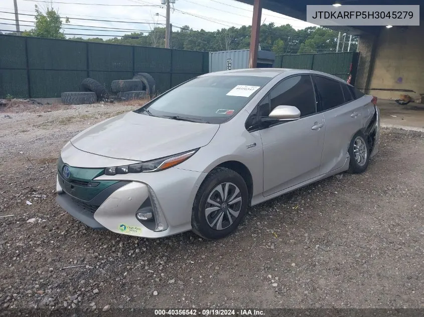 2017 Toyota Prius Prime Advanced VIN: JTDKARFP5H3045279 Lot: 40356542