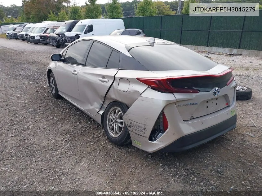 2017 Toyota Prius Prime Advanced VIN: JTDKARFP5H3045279 Lot: 40356542