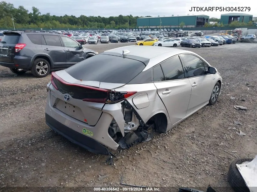 2017 Toyota Prius Prime Advanced VIN: JTDKARFP5H3045279 Lot: 40356542