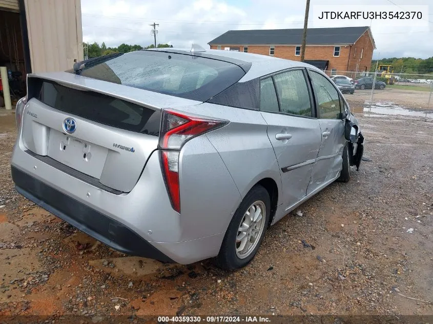 2017 Toyota Prius Three VIN: JTDKARFU3H3542370 Lot: 40359330