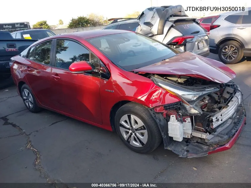 2017 Toyota Prius Two VIN: JTDKBRFU9H3050018 Lot: 40366756