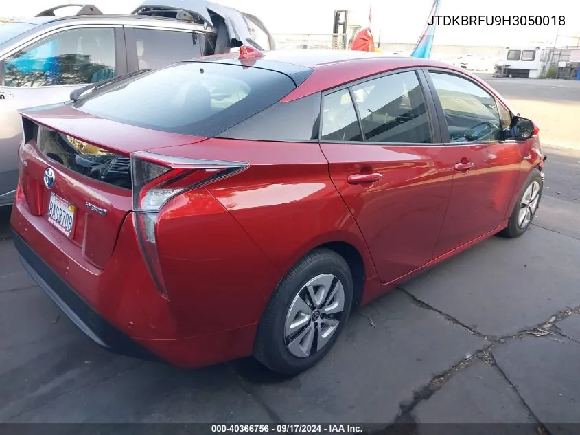 2017 Toyota Prius Two VIN: JTDKBRFU9H3050018 Lot: 40366756