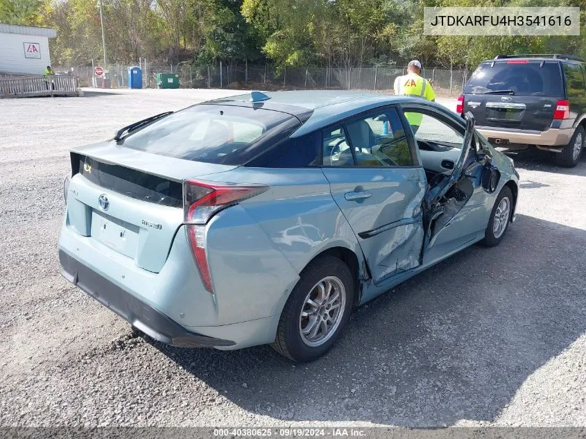 2017 Toyota Prius Three Touring VIN: JTDKARFU4H3541616 Lot: 40380625