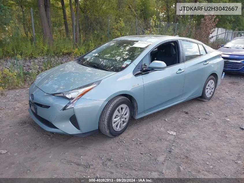 2017 Toyota Prius Four VIN: JTDKARFU2H3042667 Lot: 40392913