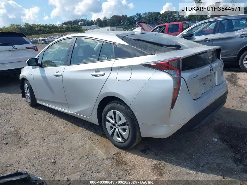 2017 Toyota Prius Three VIN: JTDKARFU1H3544571 Lot: 40398849