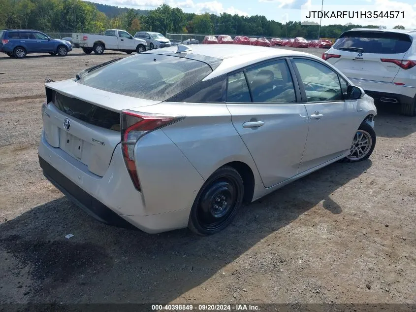 2017 Toyota Prius Three VIN: JTDKARFU1H3544571 Lot: 40398849