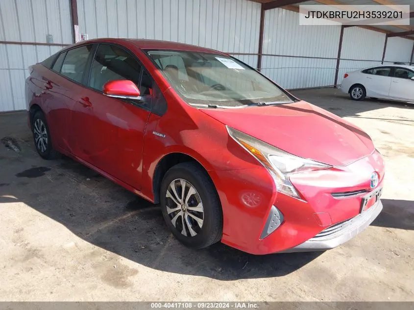 JTDKBRFU2H3539201 2017 Toyota Prius Four/Four Touring/One/Three/Three Touring/Two/Two Eco