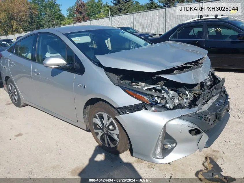 2017 Toyota Prius Prime Advanced VIN: JTDKARFPXH3025044 Lot: 40424494