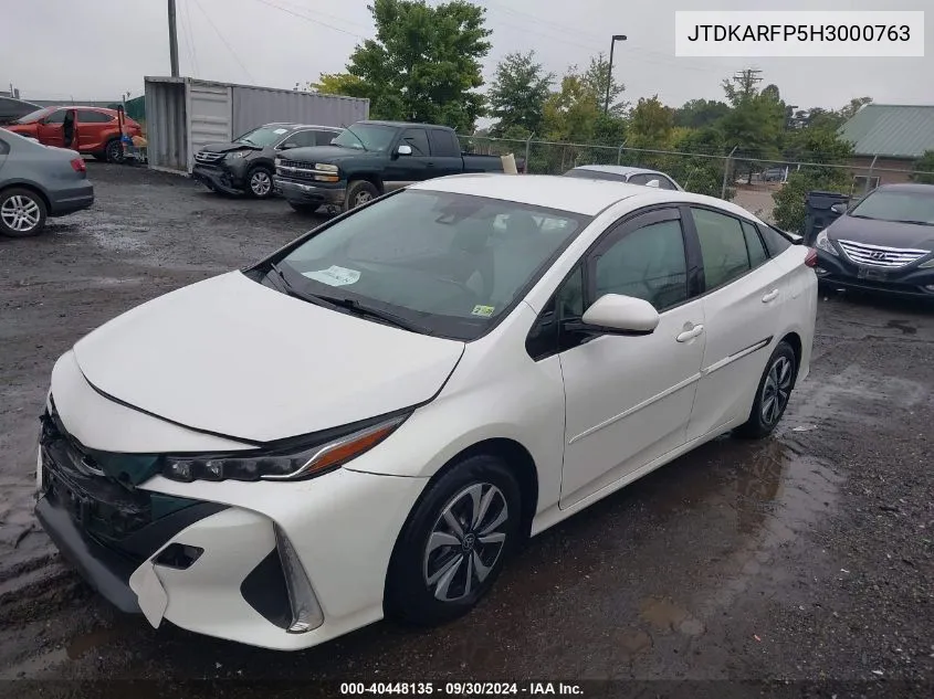 2017 Toyota Prius Prime Premium VIN: JTDKARFP5H3000763 Lot: 40448135