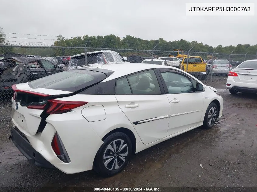 2017 Toyota Prius Prime Premium VIN: JTDKARFP5H3000763 Lot: 40448135