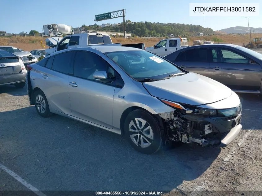 2017 Toyota Prius Prime Plus VIN: JTDKARFP6H3001582 Lot: 40455556