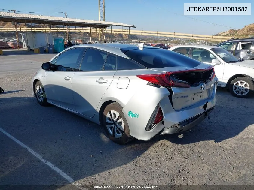 2017 Toyota Prius Prime Plus VIN: JTDKARFP6H3001582 Lot: 40455556