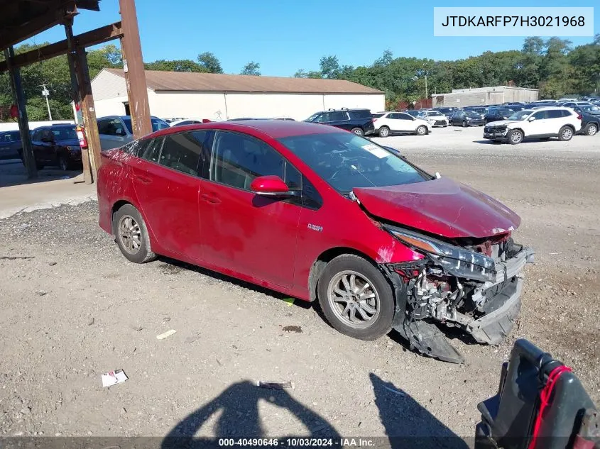 2017 Toyota Prius Prime Premium VIN: JTDKARFP7H3021968 Lot: 40490646