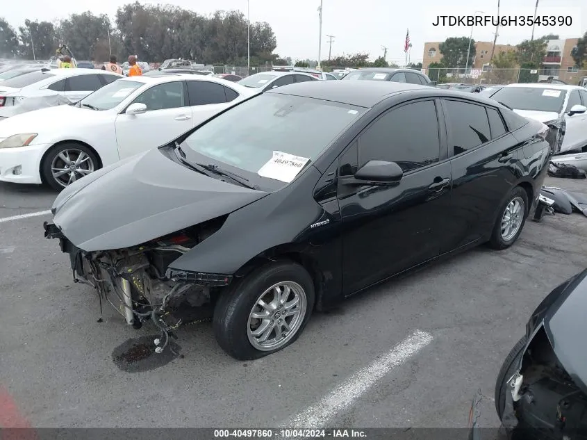 2017 Toyota Prius Two VIN: JTDKBRFU6H3545390 Lot: 40497860