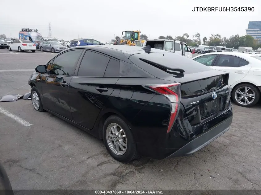 2017 Toyota Prius Two VIN: JTDKBRFU6H3545390 Lot: 40497860