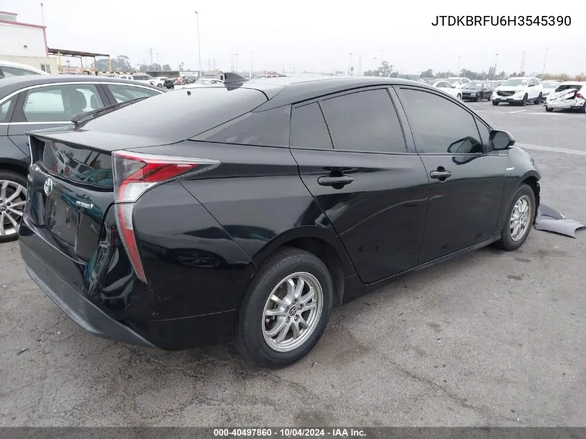 2017 Toyota Prius Two VIN: JTDKBRFU6H3545390 Lot: 40497860