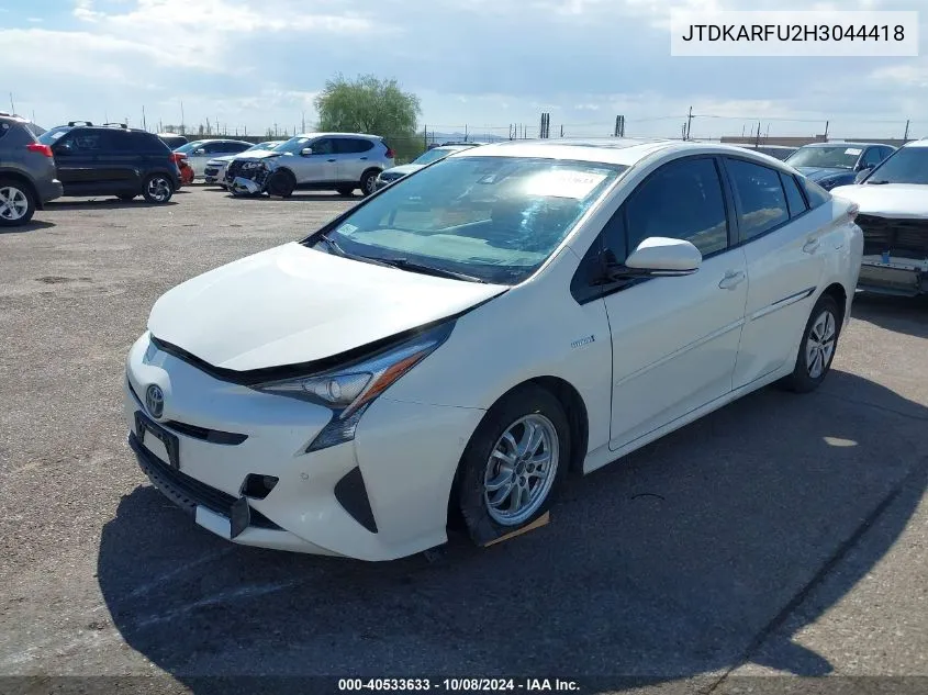 2017 Toyota Prius Three VIN: JTDKARFU2H3044418 Lot: 40533633