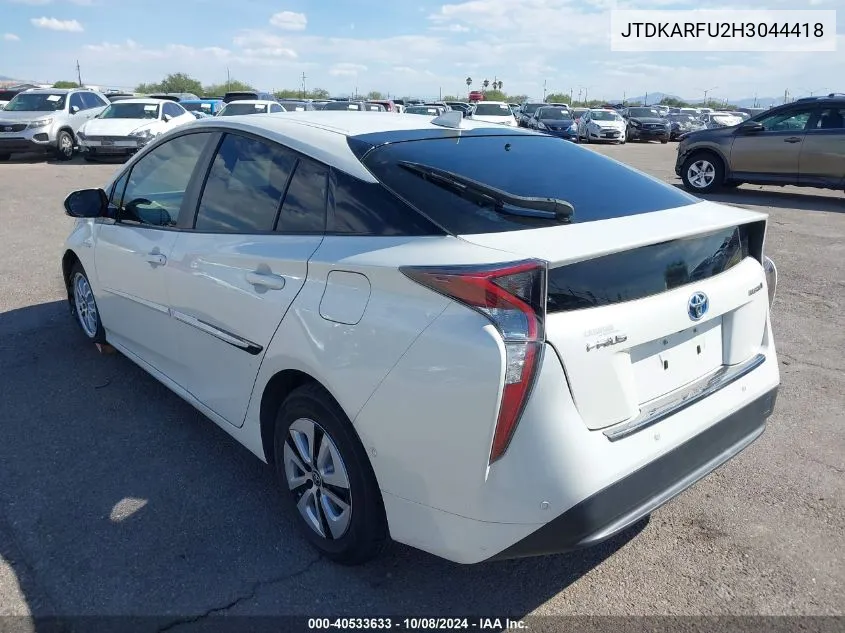 2017 Toyota Prius Three VIN: JTDKARFU2H3044418 Lot: 40533633