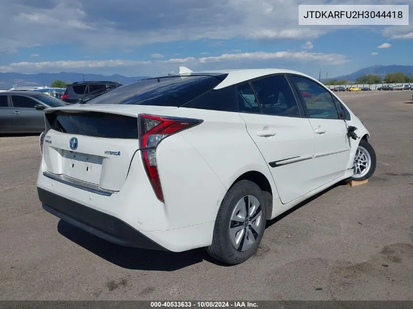 2017 Toyota Prius Three VIN: JTDKARFU2H3044418 Lot: 40533633