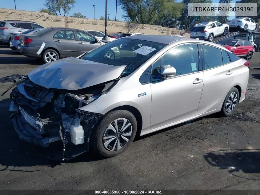 2017 Toyota Prius Prime Premium VIN: JTDKARFP4H3039196 Lot: 40535950