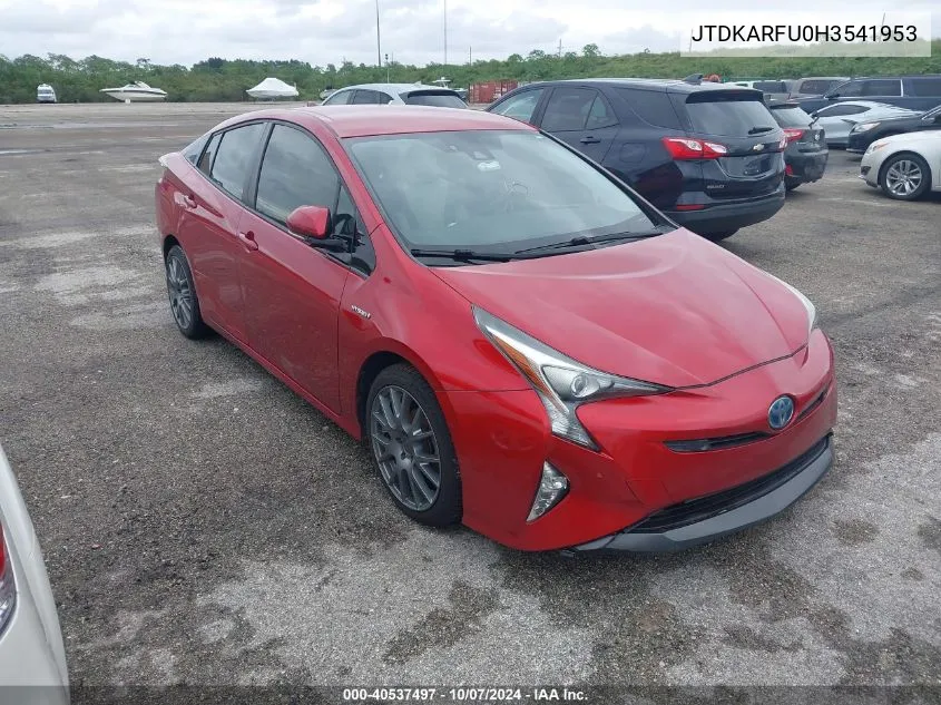 2017 Toyota Prius Three Touring VIN: JTDKARFU0H3541953 Lot: 40537497