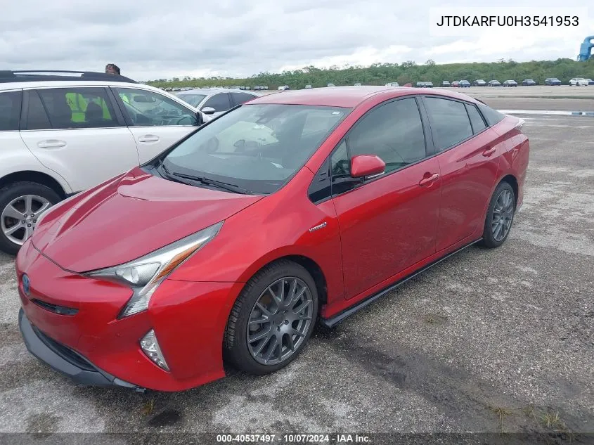 2017 Toyota Prius Three Touring VIN: JTDKARFU0H3541953 Lot: 40537497