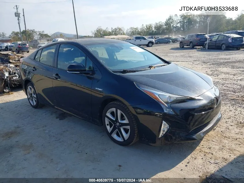 2017 Toyota Prius Four Touring VIN: JTDKARFU0H3533688 Lot: 40539775