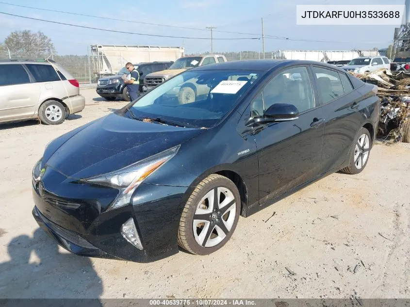 2017 Toyota Prius Four Touring VIN: JTDKARFU0H3533688 Lot: 40539775