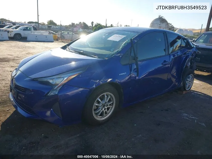 2017 Toyota Prius Two VIN: JTDKBRFU8H3549523 Lot: 40547006