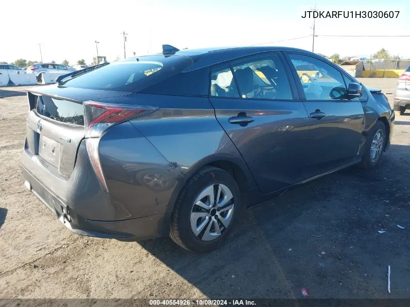 2017 Toyota Prius Four Touring VIN: JTDKARFU1H3030607 Lot: 40554926