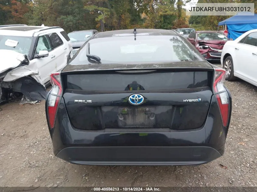 2017 Toyota Prius Three VIN: JTDKARFU8H3031012 Lot: 40556213