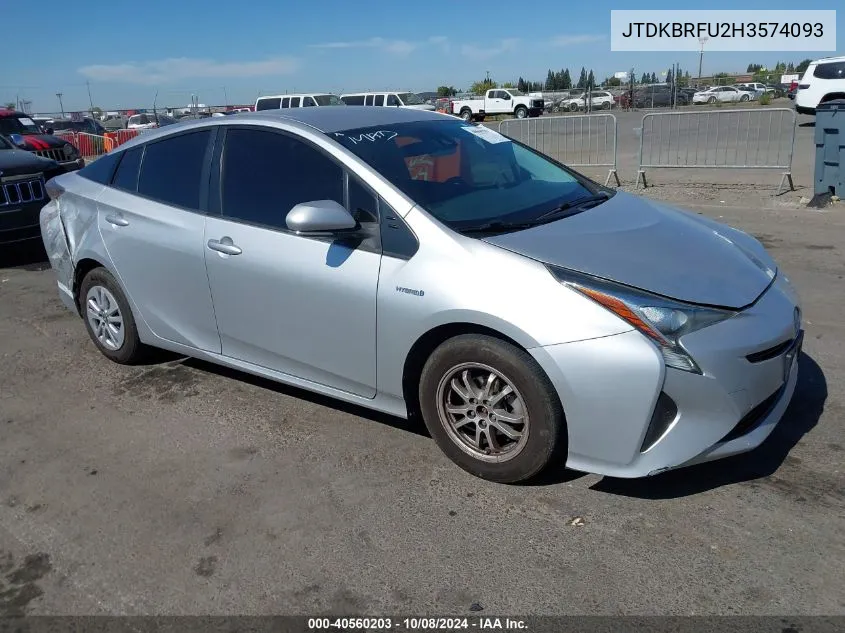 2017 Toyota Prius One VIN: JTDKBRFU2H3574093 Lot: 40560203