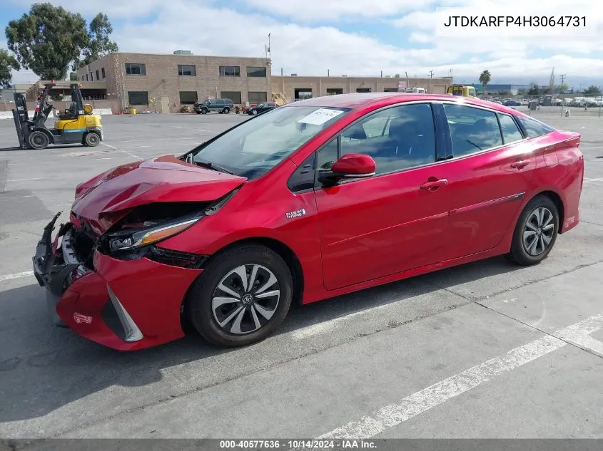 2017 Toyota Prius Prime Premium VIN: JTDKARFP4H3064731 Lot: 40577636