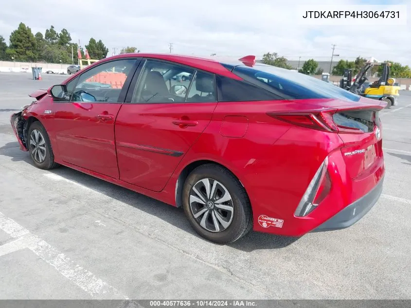 2017 Toyota Prius Prime Premium VIN: JTDKARFP4H3064731 Lot: 40577636