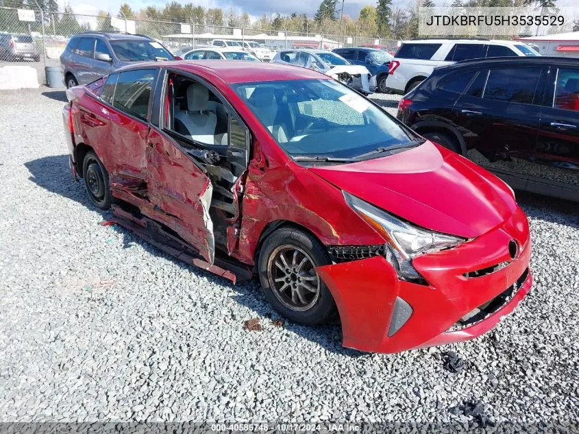 2017 Toyota Prius Two VIN: JTDKBRFU5H3535529 Lot: 40585748