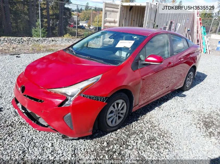 2017 Toyota Prius Two VIN: JTDKBRFU5H3535529 Lot: 40585748