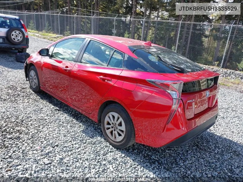 2017 Toyota Prius Two VIN: JTDKBRFU5H3535529 Lot: 40585748