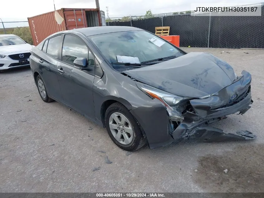 2017 Toyota Prius Two VIN: JTDKBRFU1H3035187 Lot: 40605051