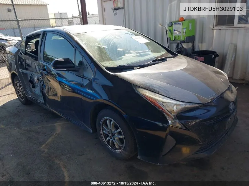 2017 Toyota Prius Two VIN: JTDKBRFU5H3029103 Lot: 40613272