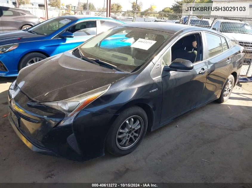 2017 Toyota Prius Two VIN: JTDKBRFU5H3029103 Lot: 40613272