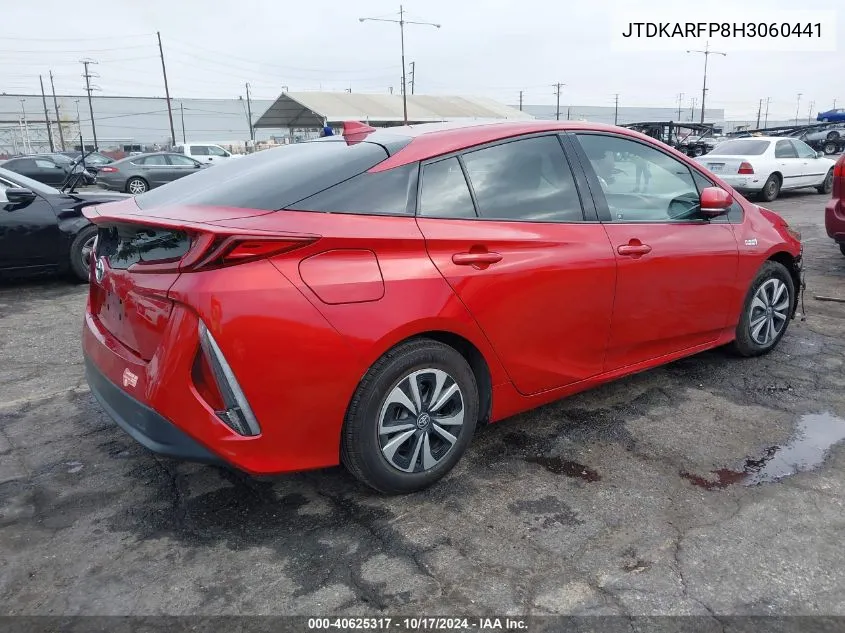 2017 Toyota Prius Prime VIN: JTDKARFP8H3060441 Lot: 40625317