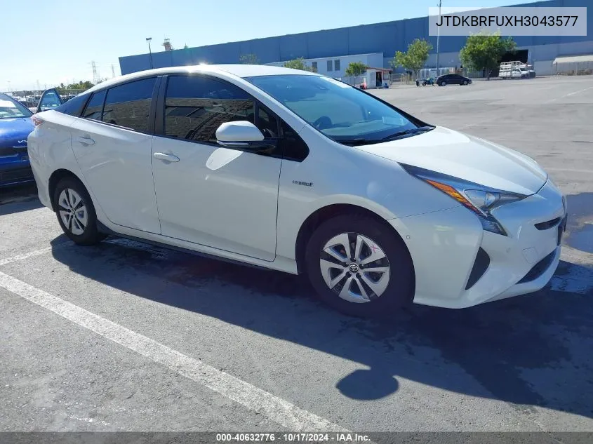 2017 Toyota Prius Two VIN: JTDKBRFUXH3043577 Lot: 40632776