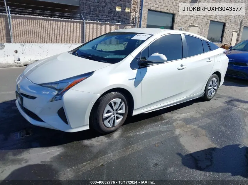 2017 Toyota Prius Two VIN: JTDKBRFUXH3043577 Lot: 40632776