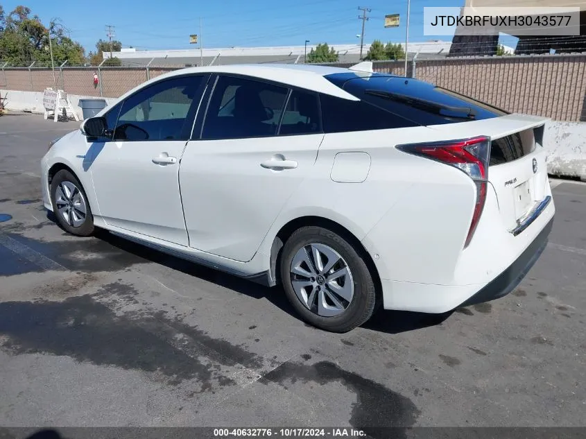 2017 Toyota Prius Two VIN: JTDKBRFUXH3043577 Lot: 40632776