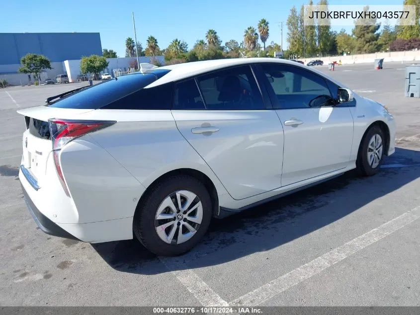 2017 Toyota Prius Two VIN: JTDKBRFUXH3043577 Lot: 40632776