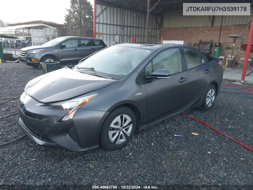 2017 Toyota Prius Three VIN: JTDKARFU7H3539178 Lot: 40662766