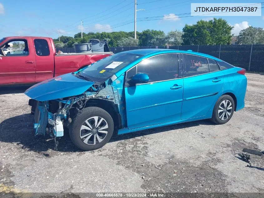 2017 Toyota Prius Prime Advanced VIN: JTDKARFP7H3047387 Lot: 40665578