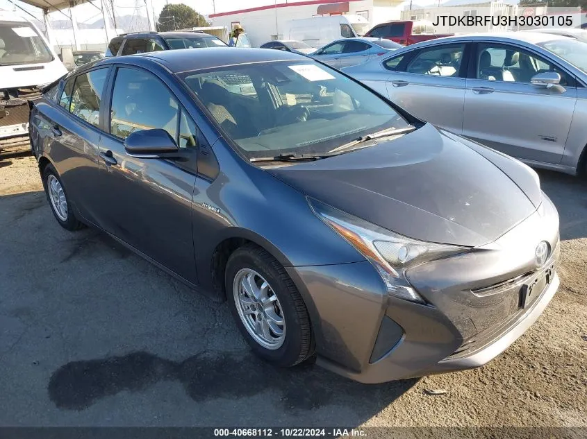 2017 Toyota Prius Two VIN: JTDKBRFU3H3030105 Lot: 40668112